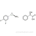 Ido benzeneacico, a-hidroxi -, (57187531, aR) -, composto. com (1R, 2S) -2- (3,4-difluorofenil) ciclopropanamina (1: 1) CAS 376608-71-8